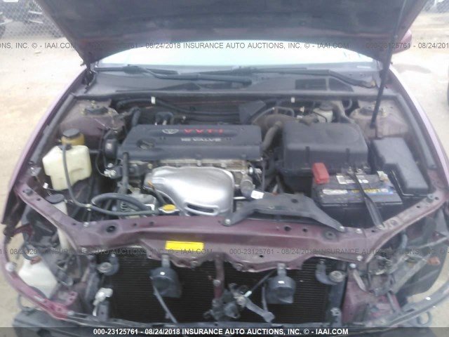 4T1BE30K62U037087 - 2002 TOYOTA CAMRY LE/XLE/SE Bordo foto 10