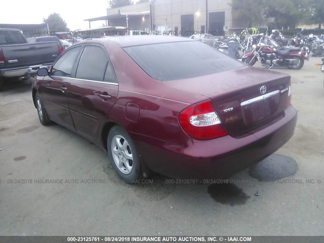 4T1BE30K62U037087 - 2002 TOYOTA CAMRY LE/XLE/SE Bordo foto 3
