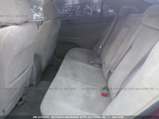 4T1BE30K62U037087 - 2002 TOYOTA CAMRY LE/XLE/SE Bordo foto 8