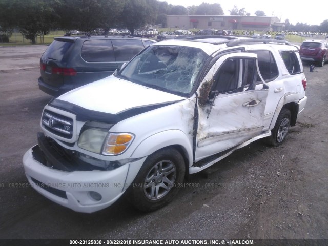 5TDZT38A13S180751 - 2003 TOYOTA SEQUOIA LIMITED WHITE photo 6