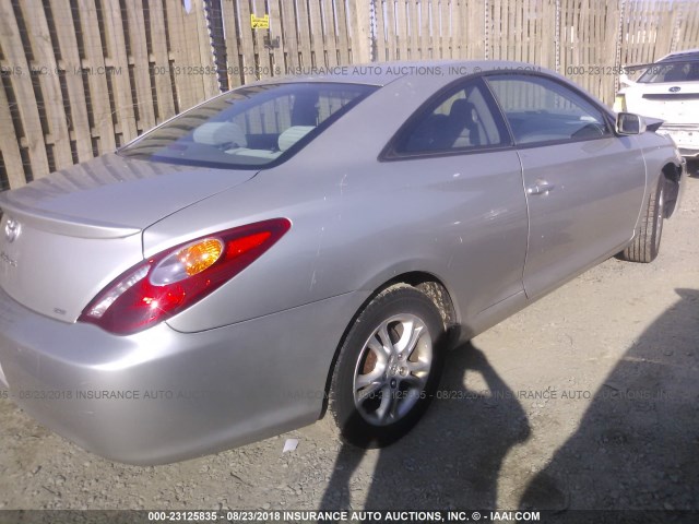 4T1CE38P75U970800 - 2005 TOYOTA CAMRY SOLARA SE/SLE SILVER photo 4