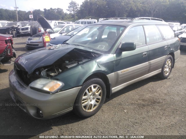 4S3BH896637623920 - 2003 SUBARU LEGACY OUTBACK H6 3.0 VDC GREEN photo 2