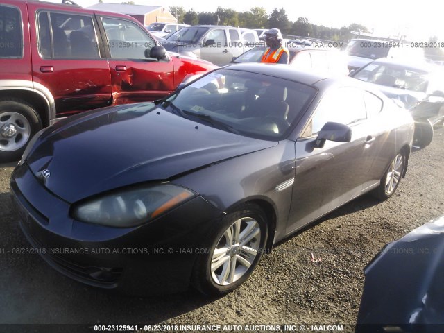 KMHHM66D68U285100 - 2008 HYUNDAI TIBURON GS GRAY photo 2