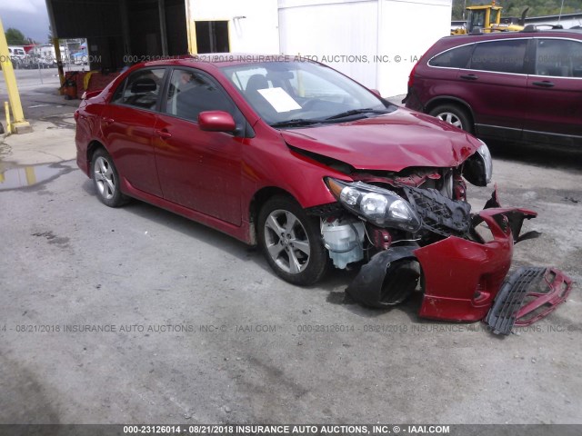 2T1BU4EE7BC624346 - 2011 TOYOTA COROLLA S/LE RED photo 1