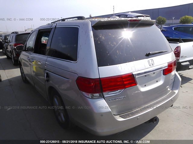 5FNRL38988B074752 - 2008 HONDA ODYSSEY TOURING SILVER photo 3