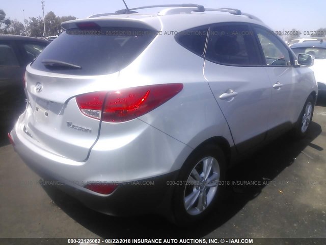 KM8JU3AC1DU653708 - 2013 HYUNDAI TUCSON GLS/LIMITED ვერცხლისფერი ფოტო 4