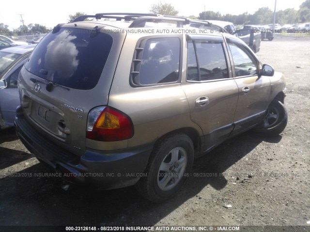 KM8SC73D83U382021 - 2003 HYUNDAI SANTA FE GLS/LX 棕色 照片 4