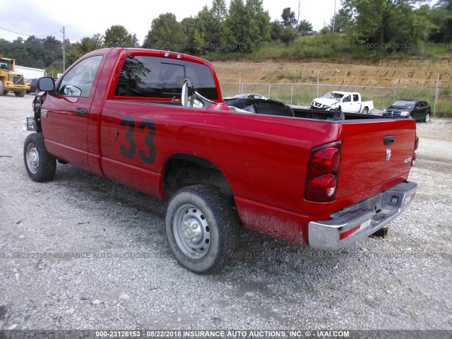 3D7KS26D87G757104 - 2007 DODGE RAM 2500 ST/SLT RED photo 3