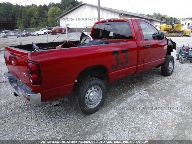 3D7KS26D87G757104 - 2007 DODGE RAM 2500 ST/SLT RED photo 4