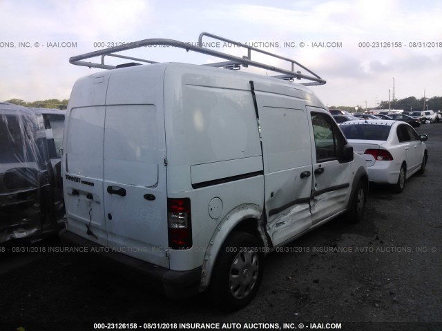 NM0LS7AN4AT017648 - 2010 FORD TRANSIT CONNECT XL WHITE photo 4