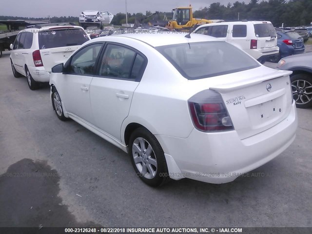 3N1AB6AP3BL704876 - 2011 NISSAN SENTRA 2.0/2.0S/SR/2.0SL WHITE photo 3