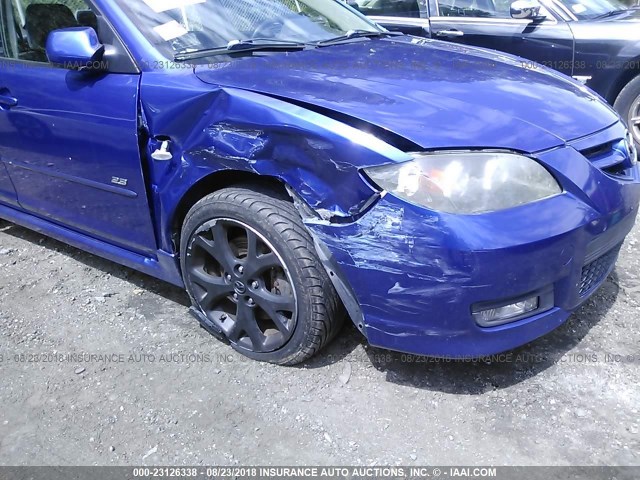 JM1BK324071621053 - 2007 MAZDA 3 S BLUE photo 6