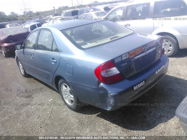 4T1BF32K63U547452 - 2003 TOYOTA CAMRY LE/XLE/SE Mavi foto 3