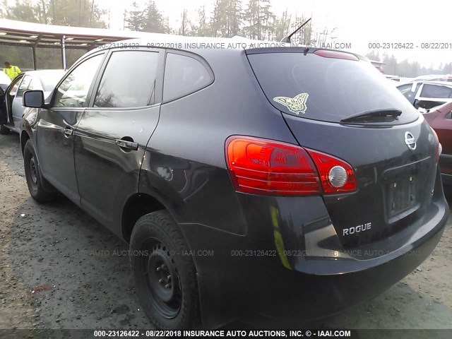 JN8AS58T18W004159 - 2008 NISSAN ROGUE S/SL BLACK photo 3