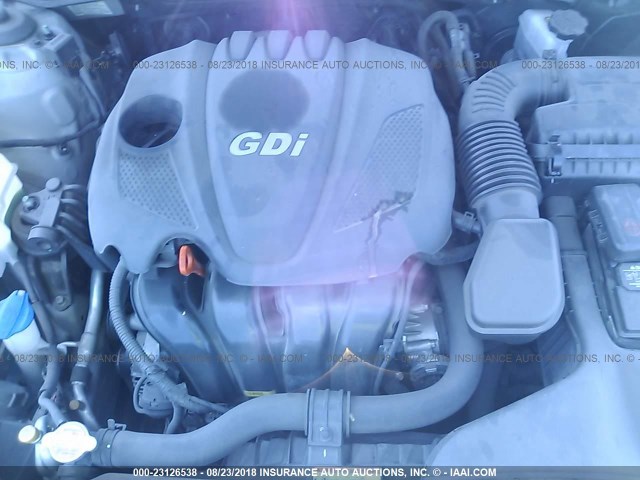 5NPEB4AC7CH497510 - 2012 HYUNDAI SONATA GLS SILVER photo 10