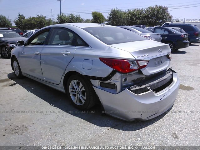 5NPEB4AC7CH497510 - 2012 HYUNDAI SONATA GLS SILVER photo 3