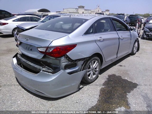 5NPEB4AC7CH497510 - 2012 HYUNDAI SONATA GLS SILVER photo 4