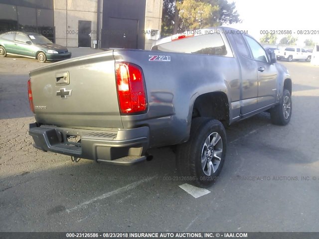 1GCHTCEAXF1214638 - 2015 CHEVROLET COLORADO Z71 GRAY photo 4