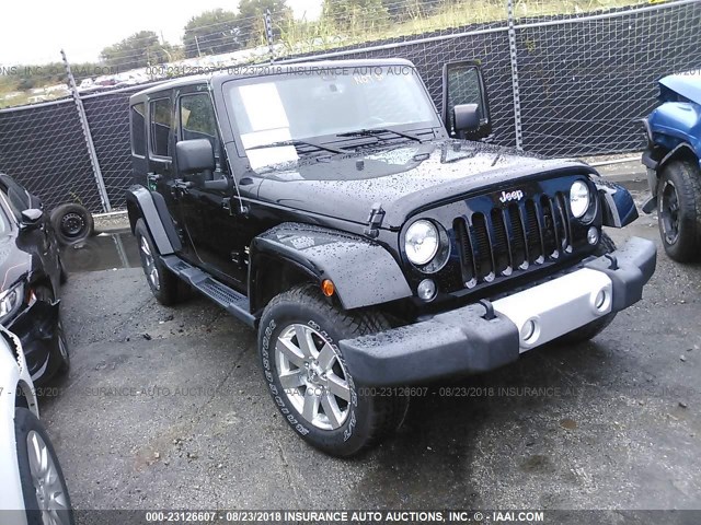 1C4HJWEG3FL710364 - 2015 JEEP WRANGLER UNLIMITE SAHARA BLACK photo 1