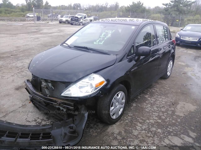 3N1BC1CP1CK202392 - 2012 NISSAN VERSA S/SL BLACK photo 2