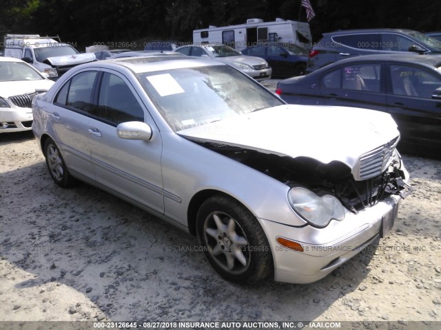 WDBRF81J04F489867 - 2004 MERCEDES-BENZ C 240 4MATIC SILVER photo 1