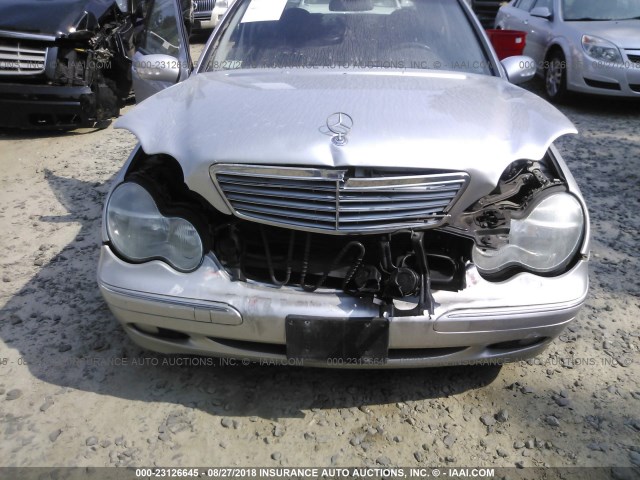 WDBRF81J04F489867 - 2004 MERCEDES-BENZ C 240 4MATIC SILVER photo 6