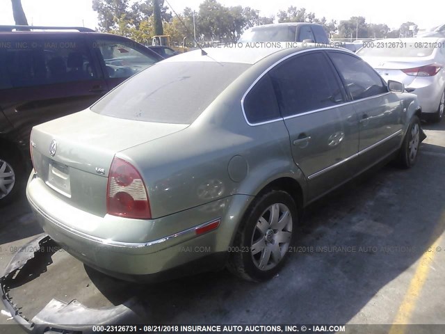 WVWRH63BX3P102885 - 2003 VOLKSWAGEN PASSAT GLX 绿色 照片 4
