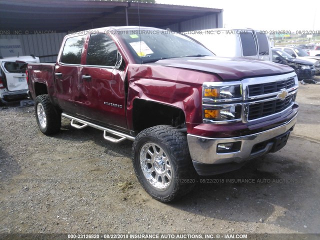 3GCUKREC3EG244344 - 2014 CHEVROLET SILVERADO K1500 LT MAROON photo 1