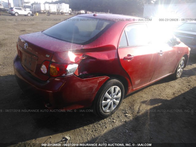 2T1BU4EE3AC272882 - 2010 TOYOTA COROLLA S/LE/XLE RED photo 4