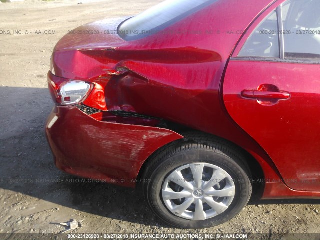 2T1BU4EE3AC272882 - 2010 TOYOTA COROLLA S/LE/XLE RED photo 6