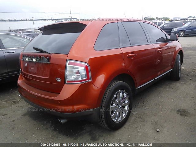 2FMDK49C07BB58262 - 2007 FORD EDGE SEL PLUS ORANGE photo 4