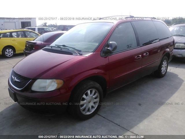 2C8GP74L32R616418 - 2002 CHRYSLER TOWN & COUNTRY EX RED photo 2