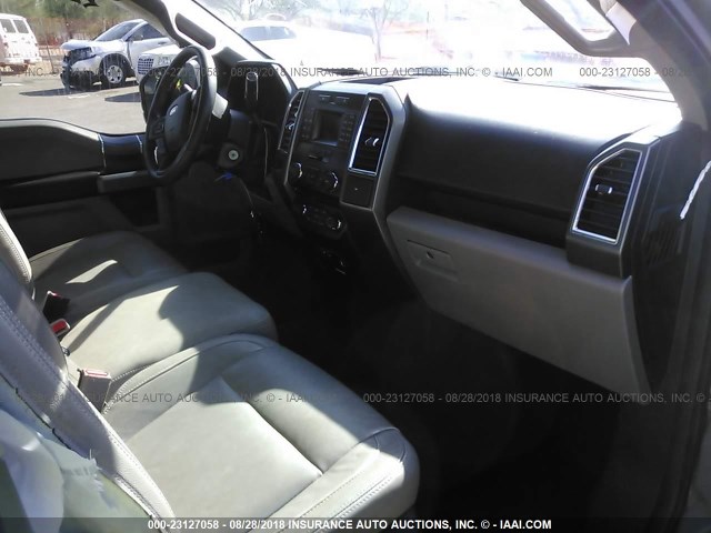 1FTEX1CP9FKD56704 - 2015 FORD F150 SUPER CAB GRAY photo 5