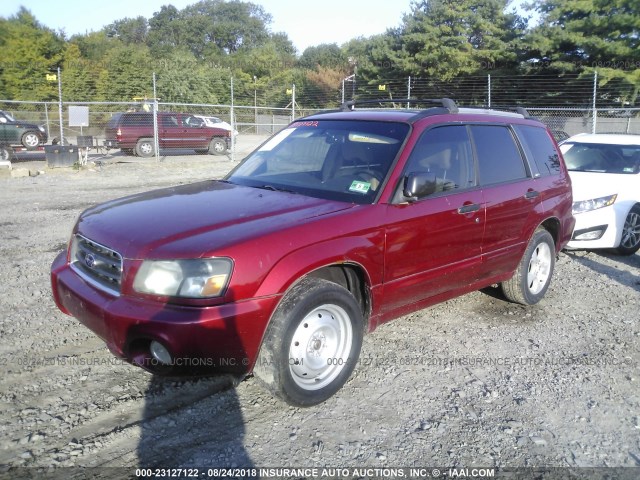 JF1SG65603H717501 - 2003 SUBARU FORESTER 2.5XS RED photo 2