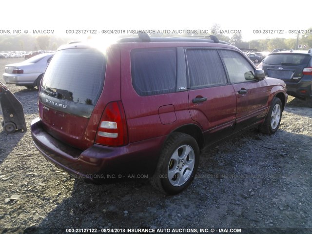 JF1SG65603H717501 - 2003 SUBARU FORESTER 2.5XS წითელი ფოტო 4