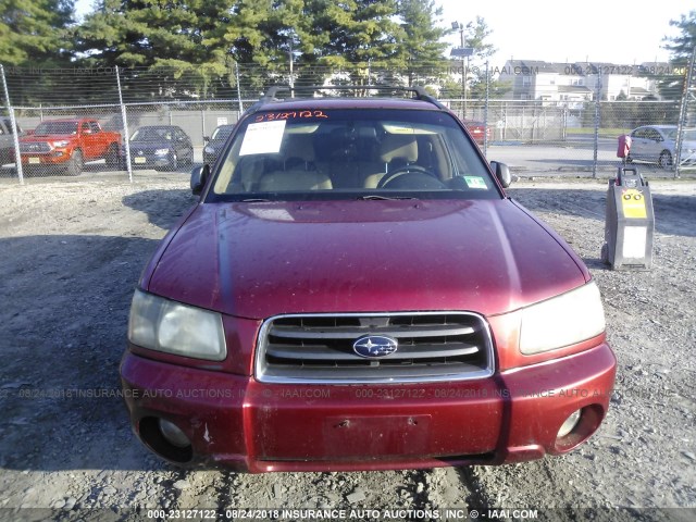 JF1SG65603H717501 - 2003 SUBARU FORESTER 2.5XS RED photo 6