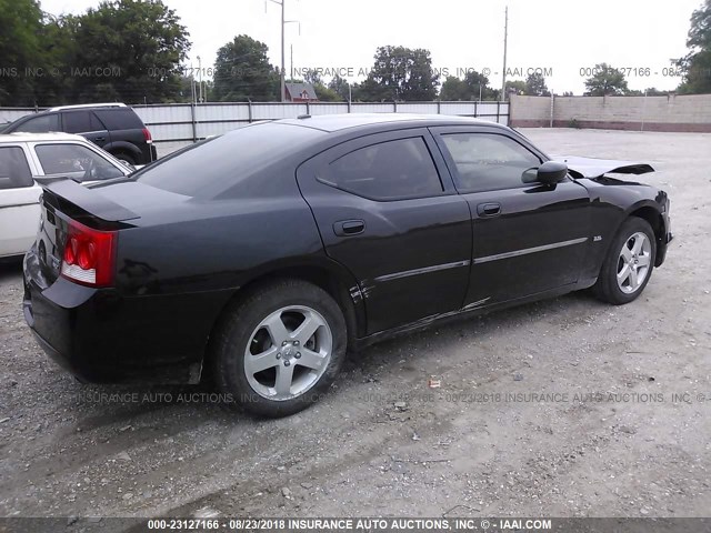 2B3CK3CV4AH144522 - 2010 DODGE CHARGER SXT BLACK photo 4