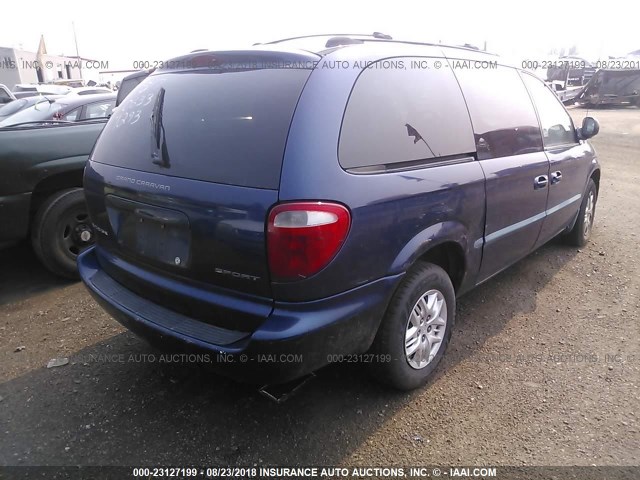 2B4GP44312R709032 - 2002 DODGE GRAND CARAVAN SPORT Dark Blue photo 4