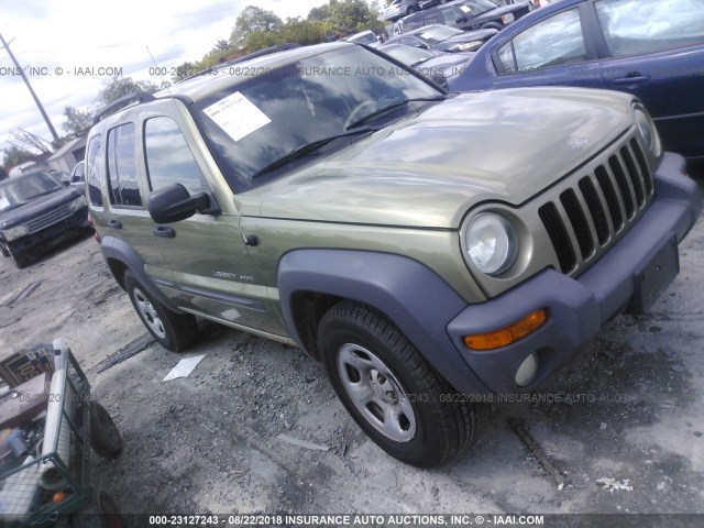1J4GL48K23W733987 - 2003 JEEP LIBERTY SPORT/FREEDOM მწვანე ფოტო 1