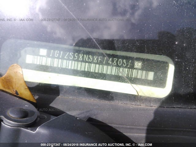 1G1ZS58N38F148031 - 2008 CHEVROLET MALIBU LS Ağ foto 9