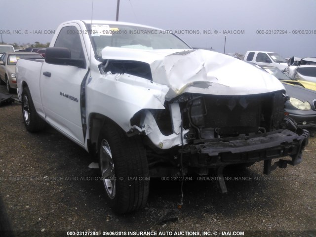 3C6JD6AT9CG279539 - 2012 DODGE RAM 1500 ST WHITE photo 1