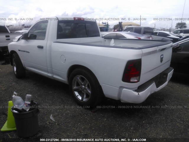 3C6JD6AT9CG279539 - 2012 DODGE RAM 1500 ST WHITE photo 3