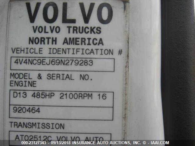 4V4NC9EJ69N279283 - 2009 VOLVO VNL WHITE photo 8