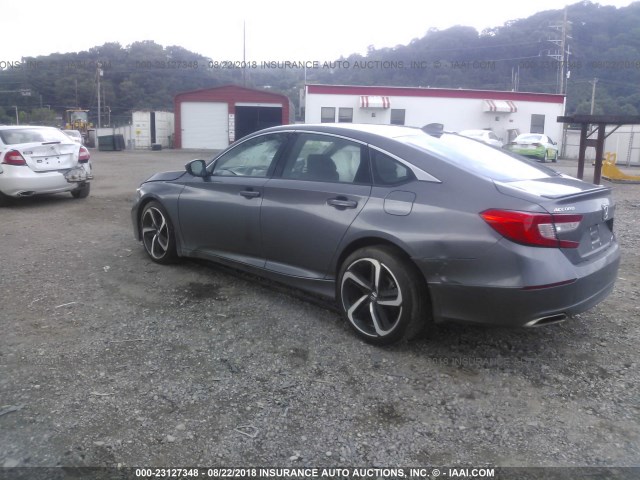 1HGCV1F33JA145729 - 2018 HONDA ACCORD SPORT GRAY photo 3