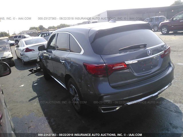 5FRYD3H3XHB006486 - 2017 ACURA MDX GRAY photo 3