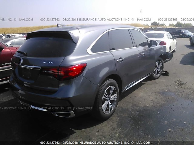 5FRYD3H3XHB006486 - 2017 ACURA MDX GRAY photo 4