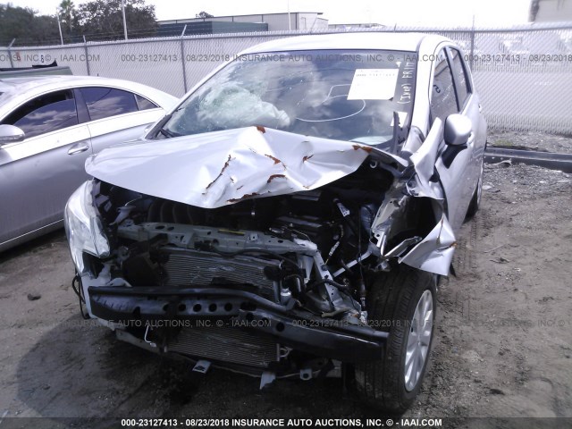 3N1CE2CP0GL406931 - 2016 NISSAN VERSA NOTE S/S PLUS/SV/SL/SR SILVER photo 6