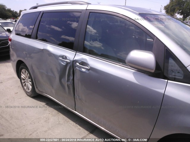 5TDYK3DC6DS331087 - 2013 TOYOTA SIENNA XLE/LIMITED SILVER photo 6