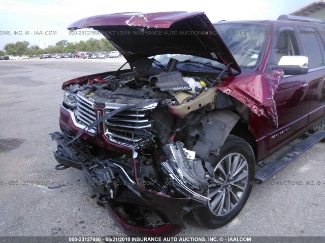 5LMJJ2HT7HEL02615 - 2017 LINCOLN NAVIGATOR SELECT Бордовый фото 6