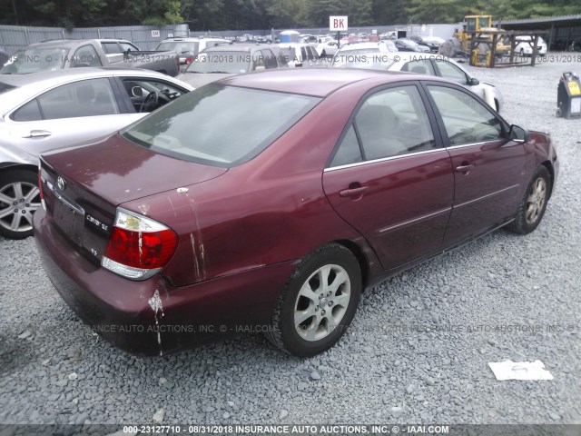 4T1BF30K86U116456 - 2006 TOYOTA CAMRY LE/XLE/SE 勃艮第红 照片 4